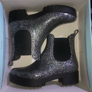 Glitter Jeffrey Campbell rainboots BRAND NEW